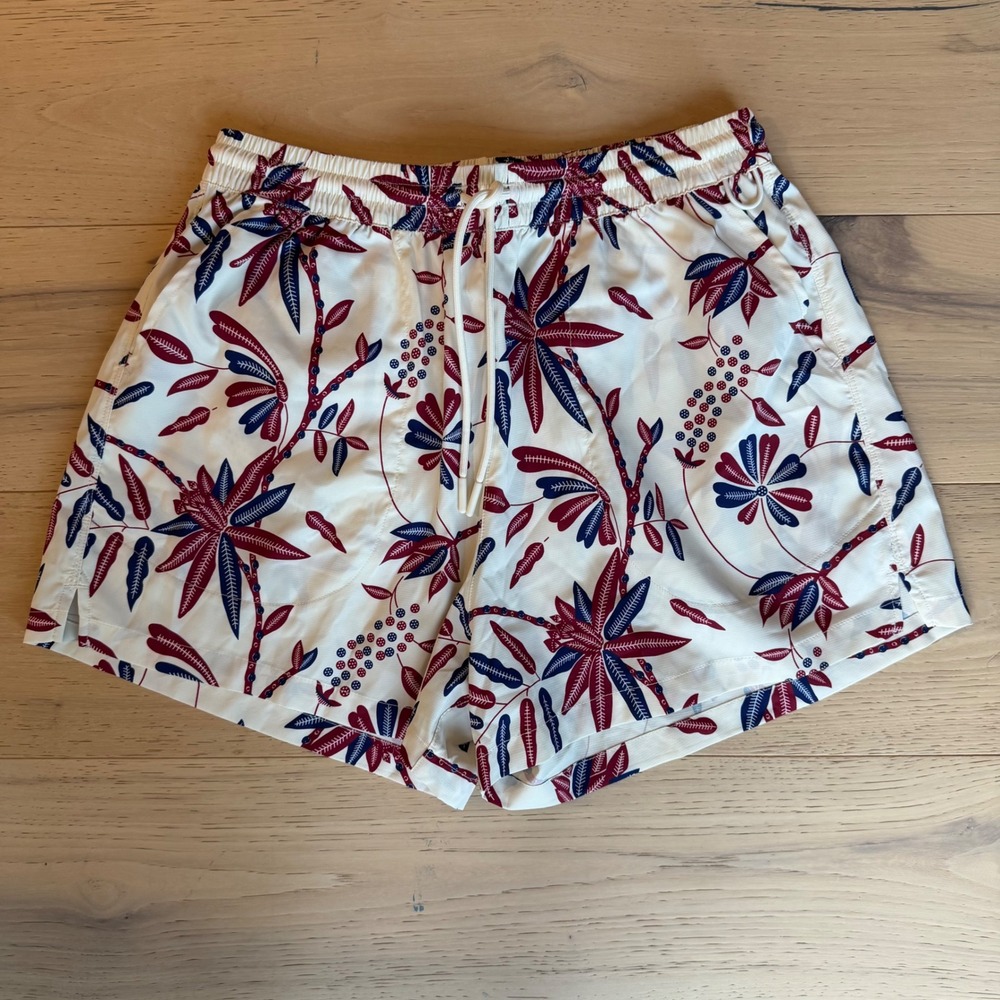 Outdoor Voices Shorts Floral Botanical Cream Women's Small
